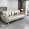 Modern Dual-Use Fabric Latex Sofa Bed Small House Foldable Three-Person Living Room Furniture for Simple Modern House