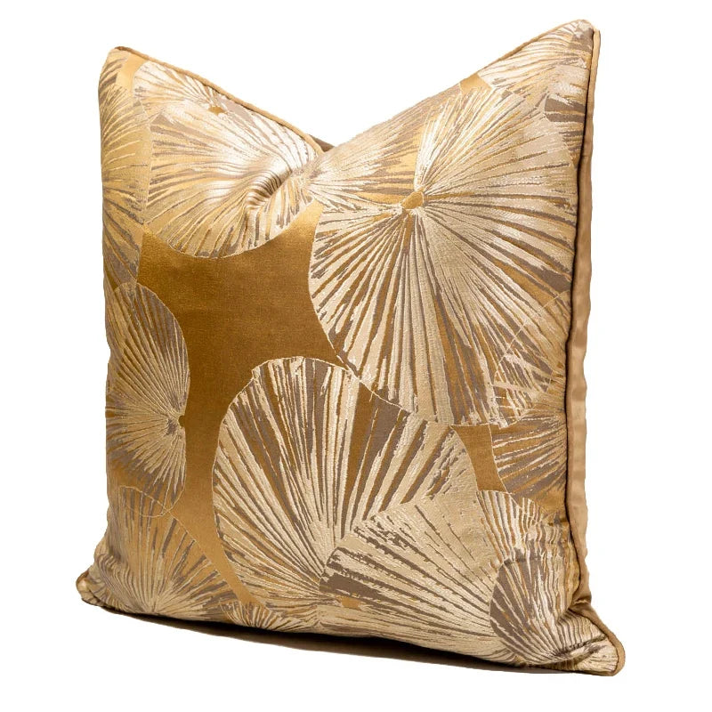 Khaki Leaf Design Cushion Cover 18x18 20x20inches Home Decor Throw Pillow Case  Cushion case for Livingroom