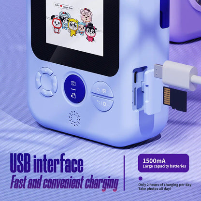Instant Print Camera A7 Private Label 1080p Dual LensCMOS Children Thermal Printer Kids Diy Photos Instant