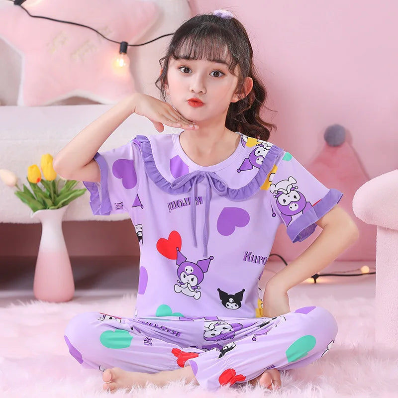 New Children Wholesale 0-6 Years Old Short Sleeve Shorts Kids Pyjamas 100% Cotton Boys and Girls Baby Pajamas