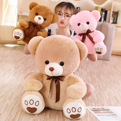 Large Cartoon Teddy Bear Stuffed Animal Soft Plush Toys Children Throw Pillow Teddy Bear Plushie Dolls Girl Valentine's Day Gift