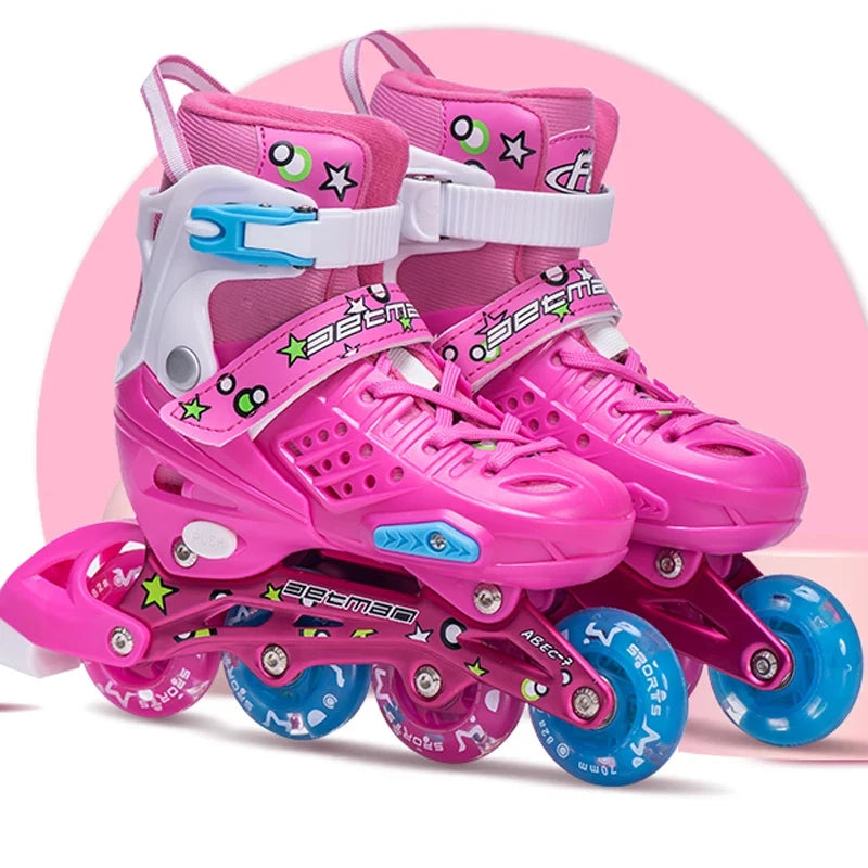 EACHkids Skate Outdoor Roller Skates 4 Wheels Patines Skating Shoes With Wheels for Girl Boys Kids