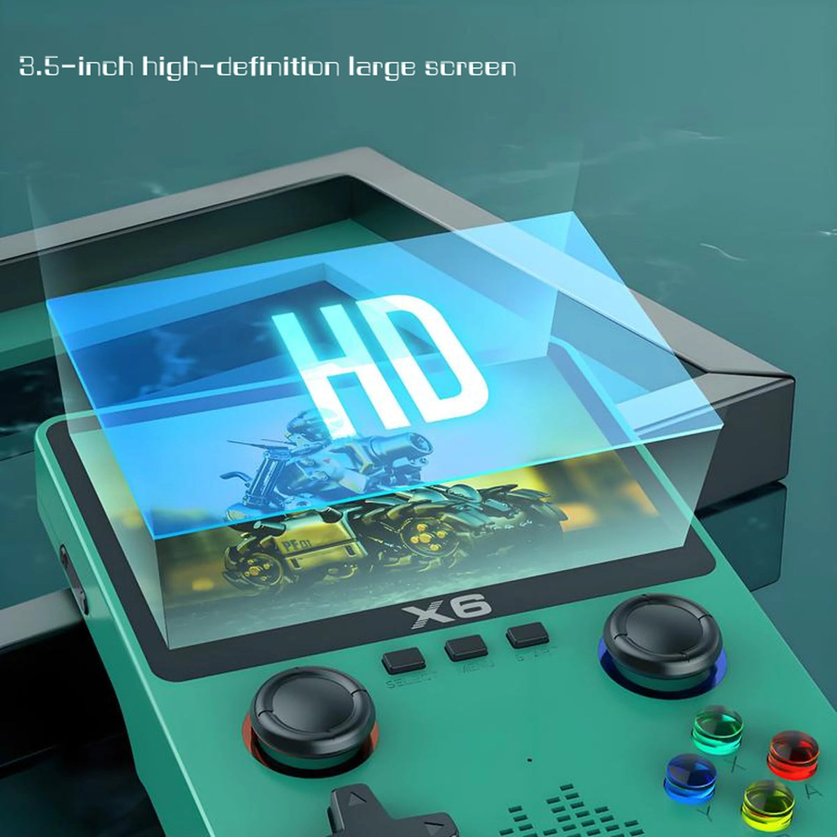 X6 Portable 3.5 Screen Retro Game Console Handheld Video Gaming Device with 10000+ Classic Games Gift for Adults Children