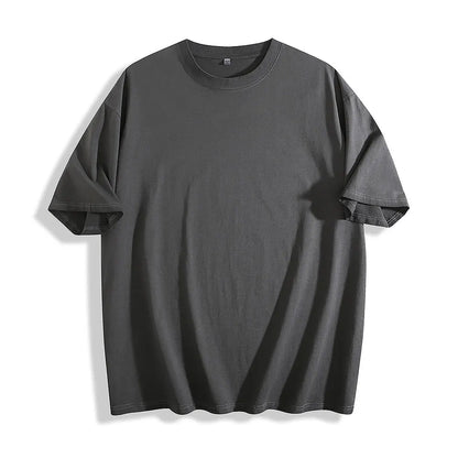 Custom Men's Hot Sell Summer 100% Cotton 230gsm Vintage T Shirt High Weight Street Style Short Sleeves for Men