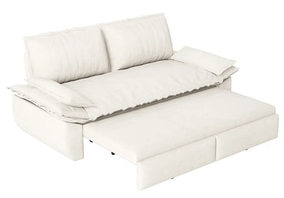 3-in-1 Convertible Reclining Foldable Modern Sleeper Sofa Multi-Functional Velvet Loveseat Bed