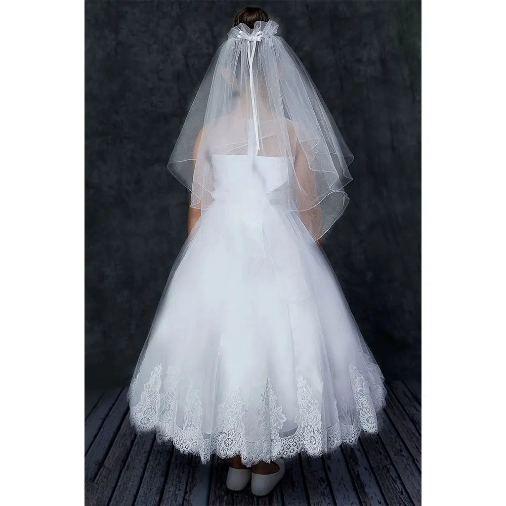 Ready Shipping Online Wholesale Hot Sell Children Special Occasion Wedding Party Sleeveless Round Neck a Line Flower Girls Dress