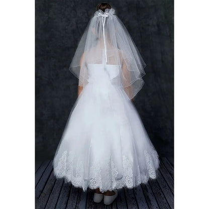 Ready Shipping Online Wholesale Hot Sell Children Special Occasion Wedding Party Sleeveless Round Neck a Line Flower Girls Dress