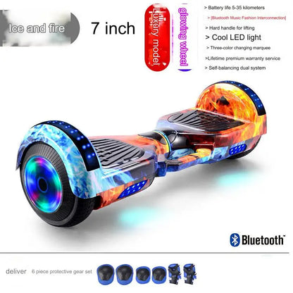 Hot Sale 2021 6.5inch Electric Hoverboard with LED Lights Balance Wheel 8.5inch China A8 300w 36v Double Wheel Hover Scooter