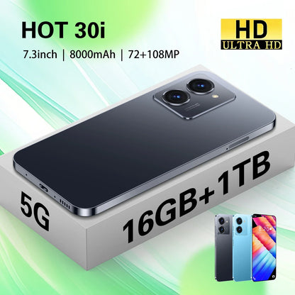 New Design Smartphone 7.2 Inch with  Large Memory Smartphone Mobile Phone with 4G/5G Dual Sim Card