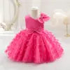 TPY0 Latest Satin Bow Formal Evening Dress Casual Spring Party Princess Gown Children Flower Girls Kids Wedding Dresses
