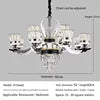 Modern Classic Luxury Villa Banquet Crystal Chandelier Pendant Lamp Chandeliers for Livingroom Dining Adjustable Height
