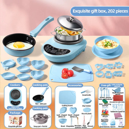 Children Cook Role Play Play House Toy Mini Real Potable Kitchen Appliance Kitchen Toy Set Play Toy Gifts for Children