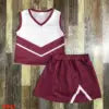 Sleeveless Girls Clothing Set Durable Cotton Fabric Comfortable Breathable Nice Color Cheer Uniforms for Children