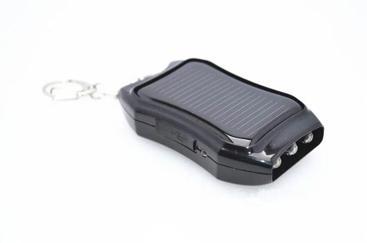Solar Charger Power Bank Keychain Solar Flashlight Keychain Solar Lamp