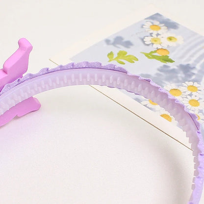 Children Cute Colors Printed Lattice Stripes Hairband Girls Lovely Headband Cartoon Kids Hair Accessories
