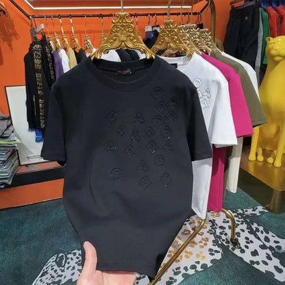 Fashion Men's Short-Sleeve T-Shirt, Trendy Influencer Style, Thickened Half-Sleeve T-Shirt for Men