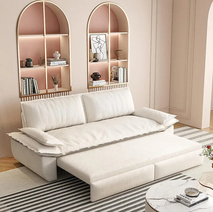 3-in-1 Convertible Reclining Foldable Modern Sleeper Sofa Multi-Functional Velvet Loveseat Bed
