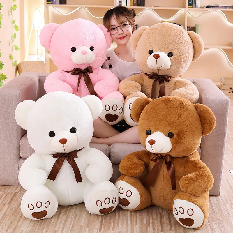 Large Cartoon Teddy Bear Stuffed Animal Soft Plush Toys Children Throw Pillow Teddy Bear Plushie Dolls Girl Valentine's Day Gift