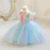 TPY0 Latest Satin Bow Formal Evening Dress Casual Spring Party Princess Gown Children Flower Girls Kids Wedding Dresses