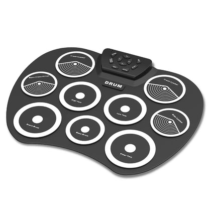 Hand Roll Electronic Drum Kit Double Layer Carbon Fiber Desktop G801 Silicone Support DTX Game Portable USB Pedal Children