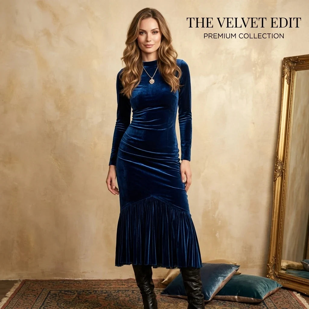 Autumn Winter Spring Women Breathable Woven Washable Midi Dress Long Sleeves Solid Vintage Casual Party Knee-Length Natural