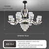 Modern Classic Luxury Villa Banquet Crystal Chandelier Pendant Lamp Chandeliers for Livingroom Dining Adjustable Height
