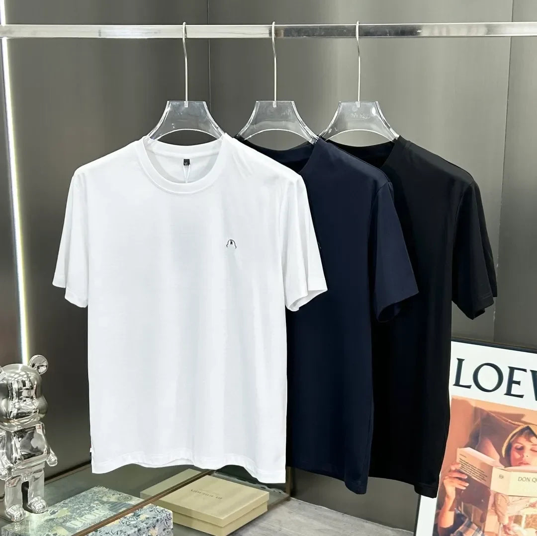 Fashion Men's Short-Sleeve T-Shirt, Trendy Influencer Style, Thickened Half-Sleeve T-Shirt for Men