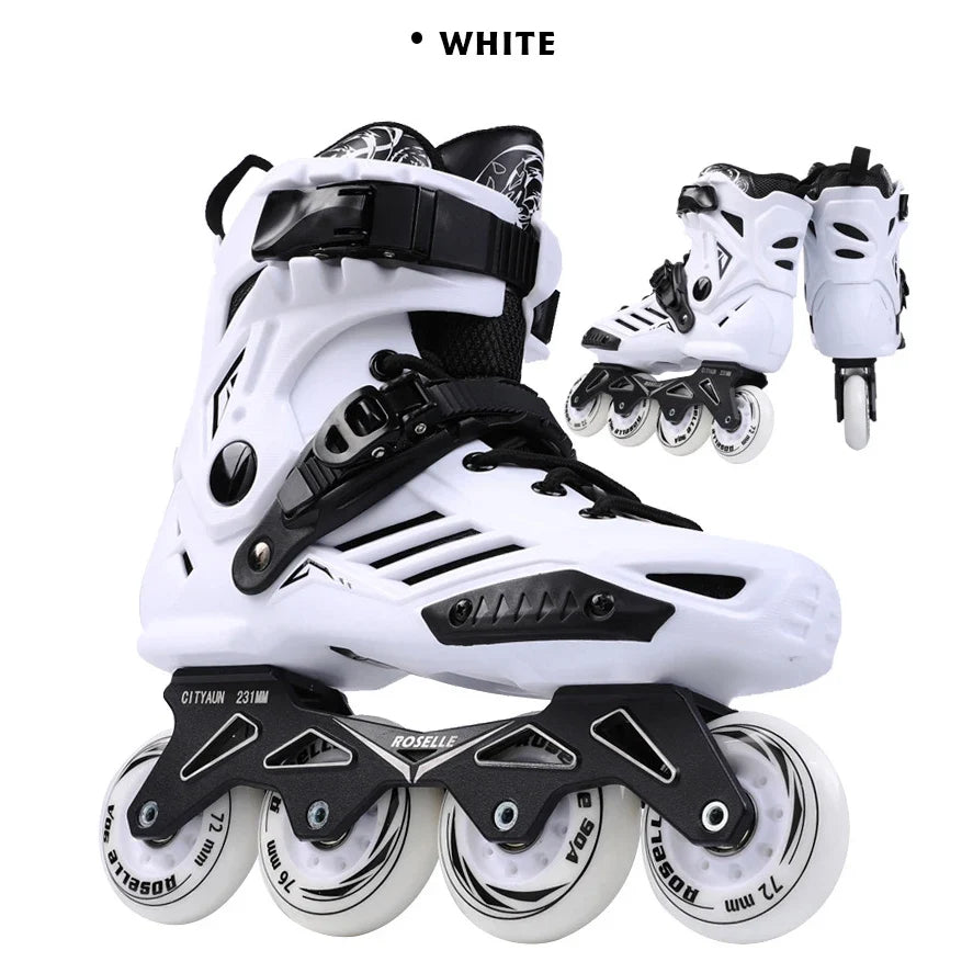 EACH New Models Wholesale Slalom Inline Roller Skates Shoes Professional Freestyle Skating Shoes with 4 Wheels for Adults