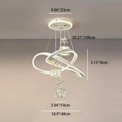 Modern Crystal Light Luxury Remote Chandeliers Home LED Advanced Sense Livingroom Lamp 120W 165-220V 3CCT Pendants Lighting 2026