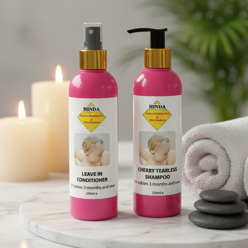 Hinda's Baby Girl Leave in conditioner & Shampoo bundle 250ml x 2