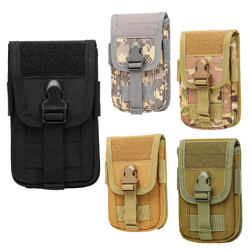 Double-Layer Mobile Phone Waist Bag, Outdoor Mobile Phone and Card Storage Bag, Belt-Worn Mobile Phone Bag Suitable for 6.5inch Edc Bag