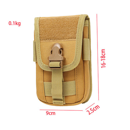 Double-Layer Mobile Phone Waist Bag, Outdoor Mobile Phone and Card Storage Bag, Belt-Worn Mobile Phone Bag Suitable for 6.5inch Edc Bag