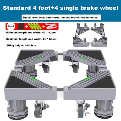 Universal Base Washing Machine Stand Lifting Fridge Base Multi-functional Adjustable Base for Dryer Refrigerator Washing Machine
