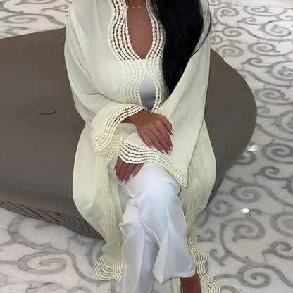 Ramadan Arabic Muslim Women Plain Cardigan Elegant Dubai Modest Abaya Dress Islamic Party Jalabiya Turkey Moroccan Kaftan Robe