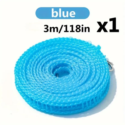Portable Clothesline Upgraded Thickened Anti-slip Windproof Drying Rope Drying Clothes Hanging Rope Outdoor Camping Accessories