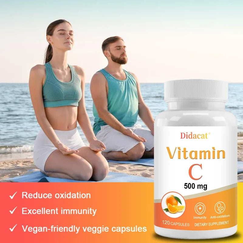 Vitamin C 500 Mg, Antioxidant & Immune Support, Overall Health, Supports Healthy Skin & Joints, Non-GMO, Vegan, Gluten Free