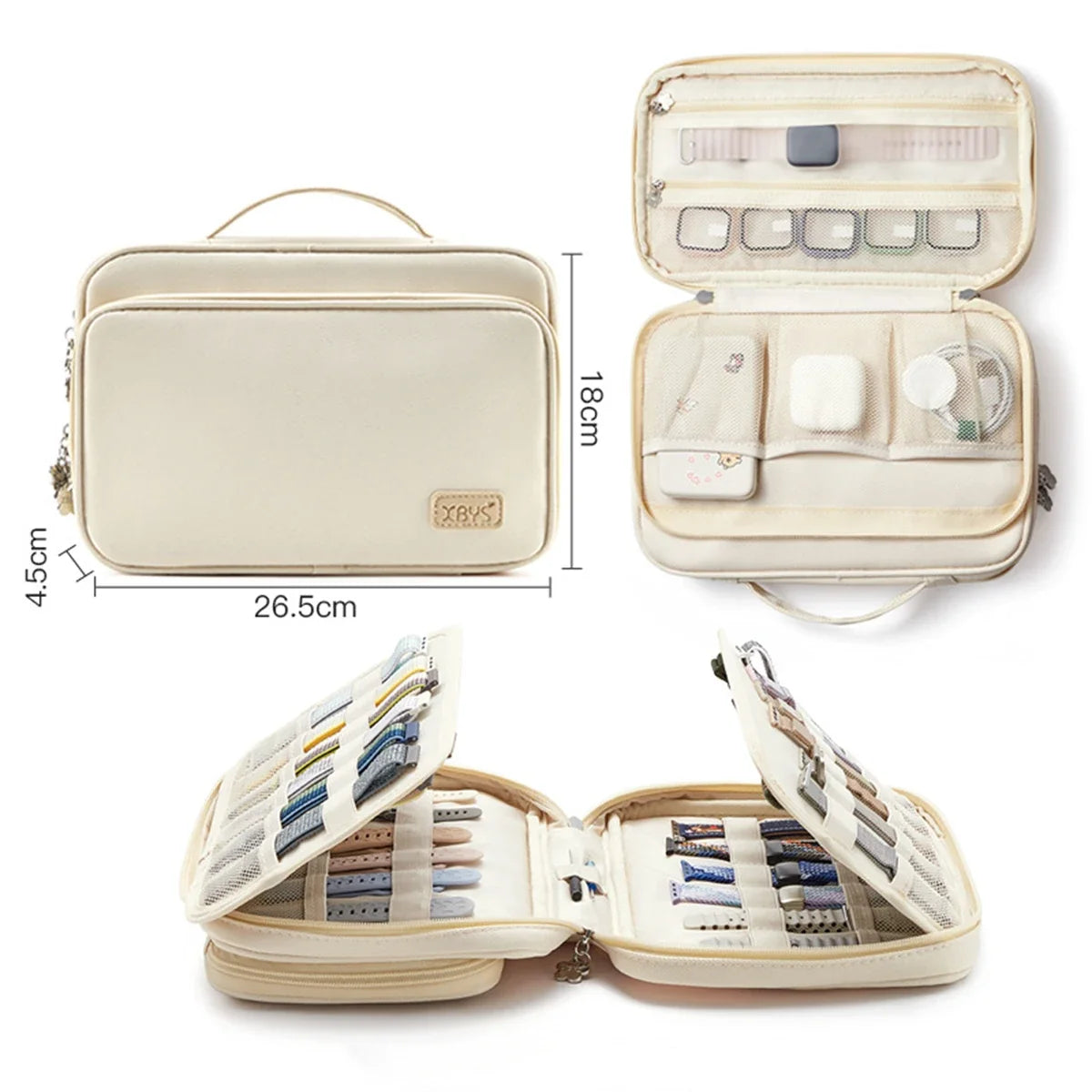 Watch Bands Storage Bag For Women Portable Storage Makeup Organizer Large Capacity Travel Toiletry Storage Bags