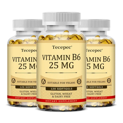 Vitamin B6 - Improves Metabolism, Skin Health, Antioxidant, for Cardiovascular, Neurological, Immune and Eye Health