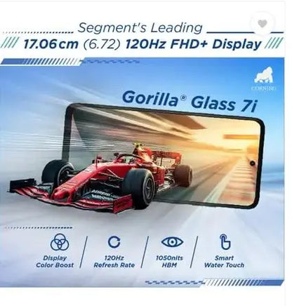 Fluidity 5G Smartphone 8GB RAM 128GB Storage 6.7" FHD LCD 120Hz Display 50MP+8MP Camera Waterproof Face Recognition Android 16