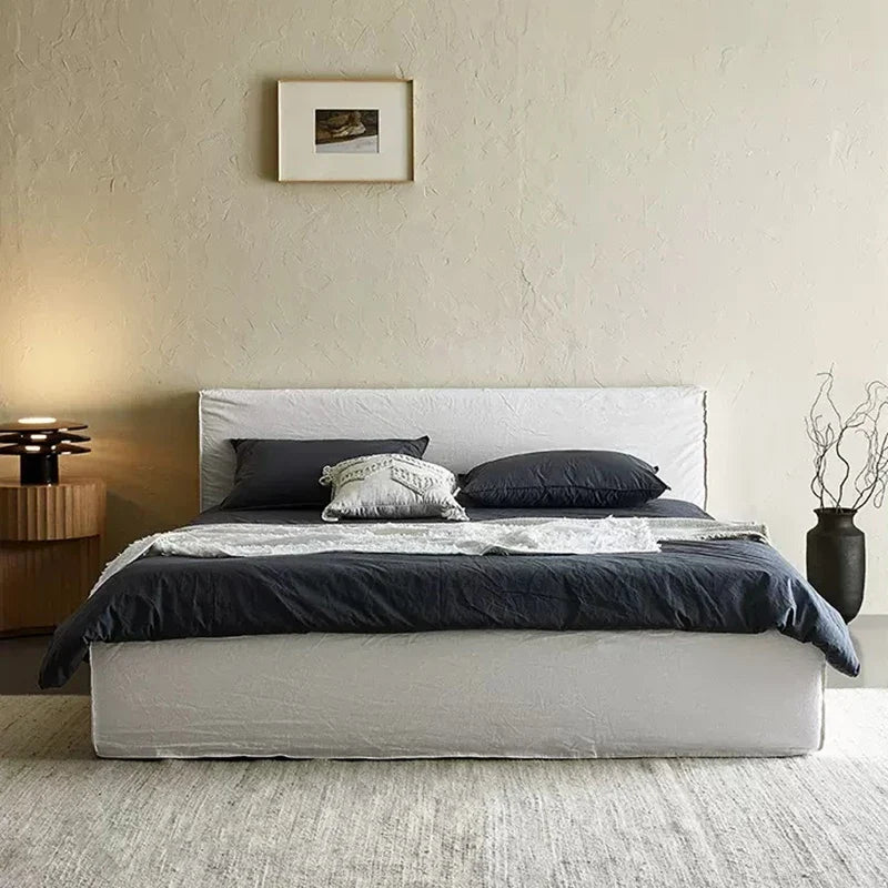 Bed Can Be Dismantled And Washed Homestays Minimalist 1.8m Double Bed Master Bedroom Soft Bed Customization