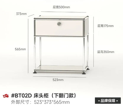 Bedside Table Milk White Bedroom Modern Minimalist Living Room Side Cabinet Storage Cabinet
