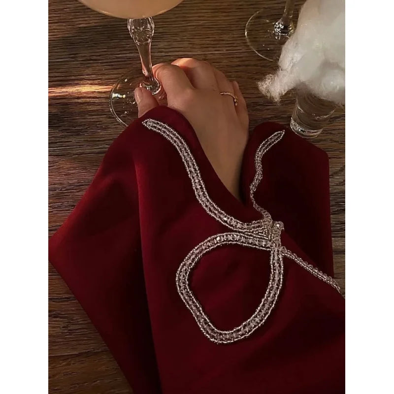 Abaya Woman Dubai Women's Traditional Dresses And Abayas Holiday Dress Luxury Kaftan Kebaya Turkey Bow Beaded Sleeve Dress Robe