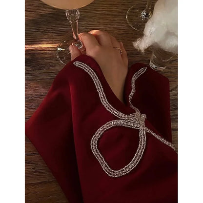 Abaya Woman Dubai Women's Traditional Dresses And Abayas Holiday Dress Luxury Kaftan Kebaya Turkey Bow Beaded Sleeve Dress Robe