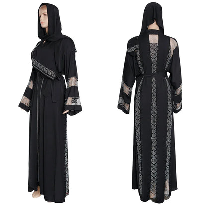 Black Abaya Dubai Turkey Muslim Hijab Dress 2025 Caftan Marocain Arab Islamic Clothing Kimono Robe Femme Musulmane Djellaba
