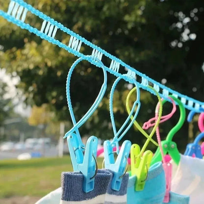 5-10m Portable Clothesline Upgraded Thickened Anti-slip Windproof Drying Rope Drying Clothes Hanging Rope Camping Accessories