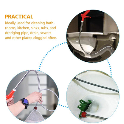 Toilet Grabber Auger Hair Drain Clog Remover Household Cleaning Tools Cleaner Sticks Water Trough