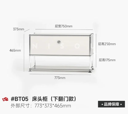 Bedside Table Milk White Bedroom Modern Minimalist Living Room Side Cabinet Storage Cabinet