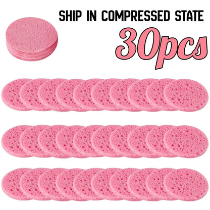 10/30pcs Compressed Facial Sponges SPA Face Cleaning Sponge Makeup Removal Exfoliating Pads for Cosmetologists Skin Massage Tool