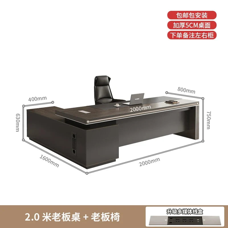 Wooden Lshaped Office Desk Modern Computer Standing Organizers Office Desk Space Saving Escritorio Oficina Postmodern Furniture