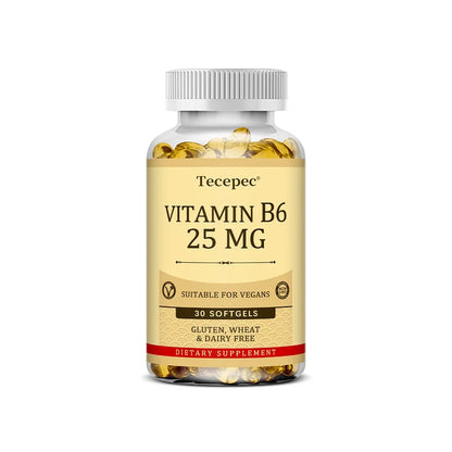 Vitamin B6 - Improves Metabolism, Skin Health, Antioxidant, for Cardiovascular, Neurological, Immune and Eye Health